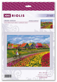 Borduurpakket Tulip Field - RIOLIS     ri-2148