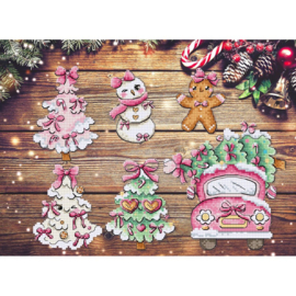 Borduurpakket Sweetmas Ornaments - Leti Stitch     leti-l9969