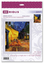 Borduurpakket Café Terrace at Night after V. Van Gogh's Painting - RIOLIS    ri-2217
