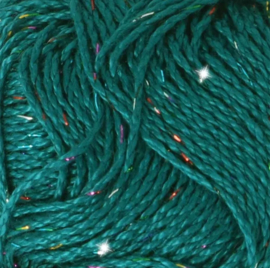 Scheepjes Catona Shine Regenboog Blauw Groen 401-R / Dark Teal - Rainbow