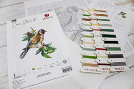 Borduurpakket Goldfinch Bird - Luca-S   ls-b1197