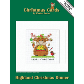 Borduurpakket Highland Card - Christmas Dinner - Heritage Crafts   hc-1948a