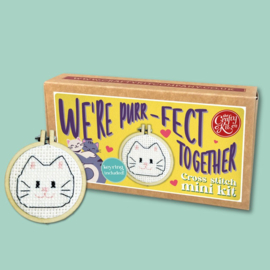 Borduurpakket Matchbox - We're Purr-fect Together! - ckc-mb-205