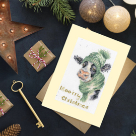 Borduurpakket Hannah Dale - Moo-rry Christmas - Bothy Threads     bt-xmas67