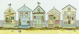 Borduurpakket Sally Swannell - New England: Beach Huts - Bothy Threads    bt-xss07