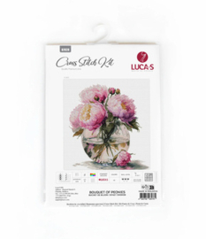 Borduurpakket Bouquet of Peonies - Luca-S     ls-b7028