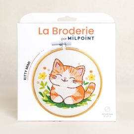 Vrij borduren pakket Smiling Kitty - Milpoint     mil-e1-007k