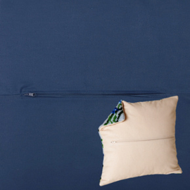 Kussenrug 45 x 45 cm Donkerblauw - The Stitch Company     d-backs386