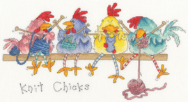Borduurpakket The Margaret Sherry Collection - Knit Chicks - Bothy Threads     bt-xms40