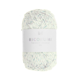Ricorumi Twinkly Twinkly - 25g - 57,5m - wit / regenboog 002