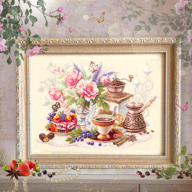 Borduurpakket A Cup of Coffee? - Chudo Igla  ci-120-203