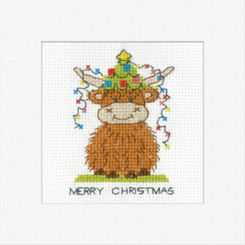 Borduurpakket Highland Card - Christmas Lights - Heritage Crafts     hc-1827a