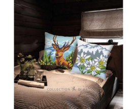 Kussen borduurpakket Deer - Collection d'Art    cda-5439