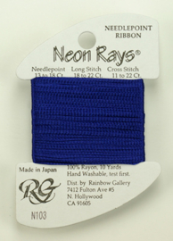 Neon Rays Indigo Blue - Rainbow Gallery     rg-n103