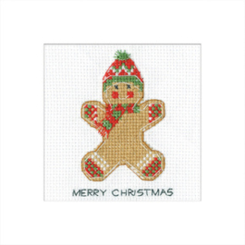 Borduurpakket Gingerbread Card - Winter Hat - Heritage Crafts    hc-1790a