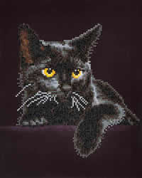 Diamond Dotz Midnight Cat - Needleart World    nw-dd05-001