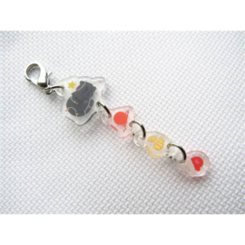 Scissors Chain Twinkle Kitty - Leti Stitch     leti-3101