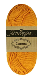 Scheepjes Catona 50 gram / 119 Golden Hour - Bruin Geel Oranje