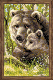 Borduurpakket Bear with Cub - RIOLIS    ri-1438