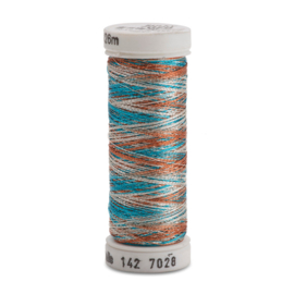 Sulky Original Metallic Garen 200 meter / 7028 zilver licht koper electric blue