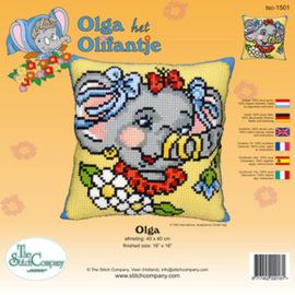 Kussen borduurpakket Olga - The Stitch Company    tsck-1501