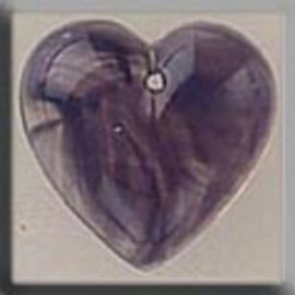 Glass Treasures Medium Quartz Heart-Purple - Mill Hill mh-12099
