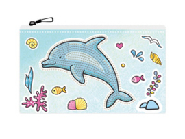 Diamond Dotz Etui met rits - Dolphin Party - Needleart World   nw-dtz14-009