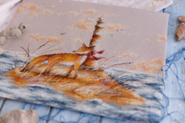 Borduurpakket Fox on Island - Luca-S    ls-cd006