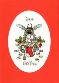 Borduurpakket Eleanor Teasdale - Bee Festive - Bothy   bt-xmas46
