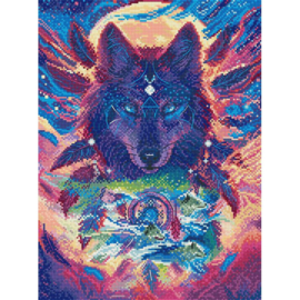 Borduurpakket Wolf Magic - Leti Stitch    leti-l9976