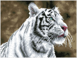 Diamond Dotz Tiger Blanc - Needleart World  nw-dq08-007