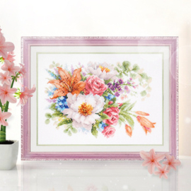 Borduurpakket Gentle Flowers - Magic Needle   ci-210-313