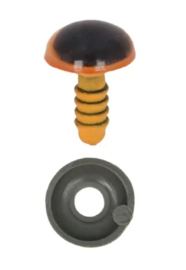Dierenogen - Veiligheidsogen 14mm / oranje - zwart / 5633 - 693
