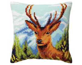 Kussen borduurpakket Deer - Collection d'Art    cda-5439