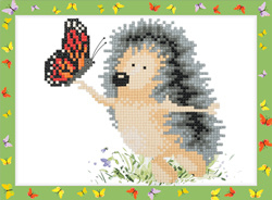 Diamond Painting Hedgehog with a Butterfly - Freyja Crystal    fc-alvs-003