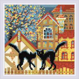 Diamond Mosaic City & Cats Autumn - RIOLIS    ri-am0049