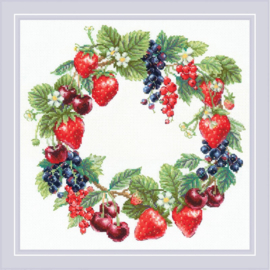 Borduurpakket Wreath with Berries - RIOLIS - ri-2323