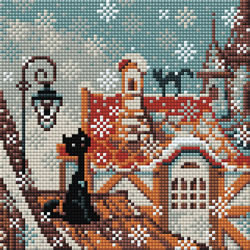 Diamond Mosaic City & Cats Winter - RIOLIS    ri-am0010