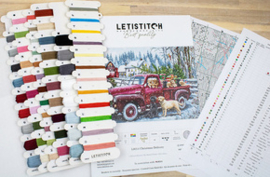 Borduurpakket Christmas Delivery - Leti Stitch   leti-l8014