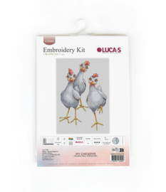 Borduurpakket My Chickens - Luca-S     ls-cd004