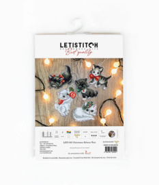 Borduurpakket Christmas Kittens Toys - Leti Stitch  leti-0987