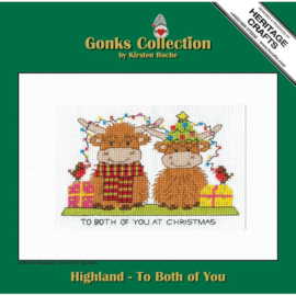 Borduurpakket Highland Card - To Both of You - Heritage Crafts     hc-1941a