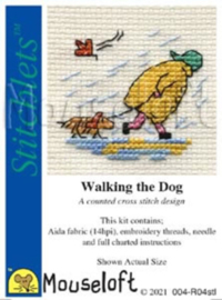 Borduurpakket Walking the Dog - Mouseloft  ml-004-r04