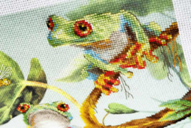 Borduurpakket Frogs - RIOLIS / kikkers   ri-pt0083