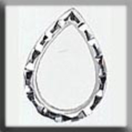 Glass Treasures Open Faceted Teardrop-Silver - Mill Hill  mh-12022