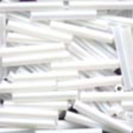 Large Bugle Beads White - Mill Hill   mh-90479
