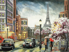Diamond Painting Framed - Rain in Paris - Freyja Crystal    fc-alpd-004