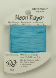 Neon Rays Lite Aqua - Rainbow Gallery     rg-n063