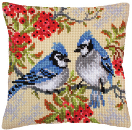 Kussen borduurpakket Blue Jays - Collection d'Art    cda-5238