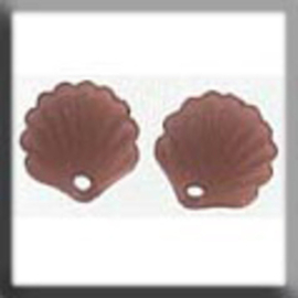 Glass Treasures Scalloped Shell 8mm Mt Dk Rosa - Mill Hill   mh-12244